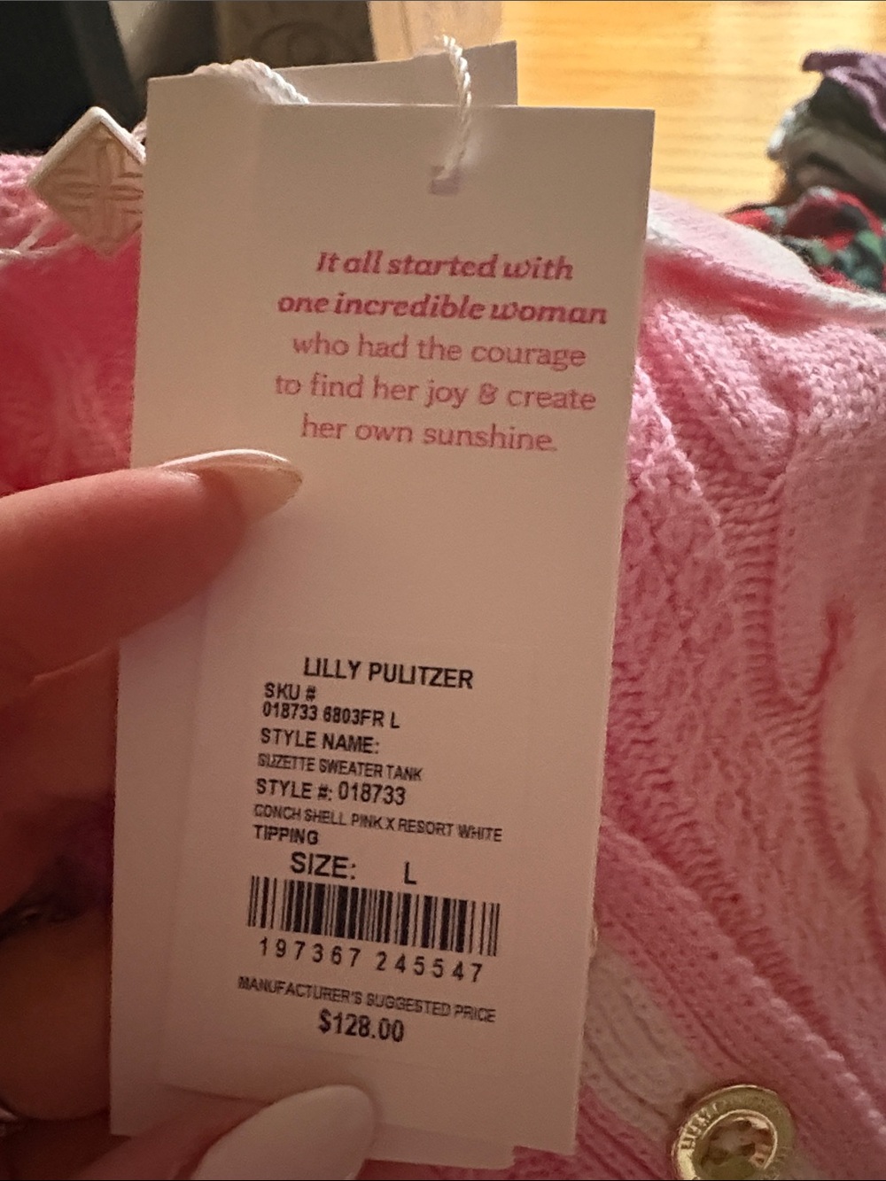 NWT Lilly Pulitzer suzette sweater tank - Picture 2 of 3